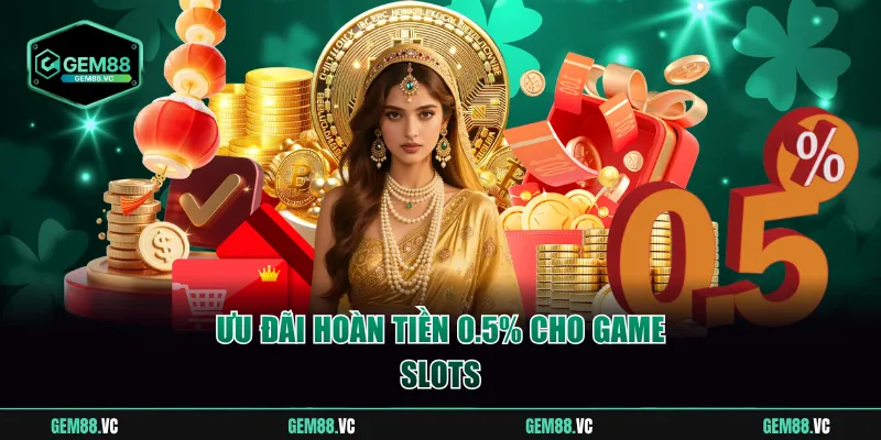 Ưu đãi hoàn tiền 0.5% cho game slots